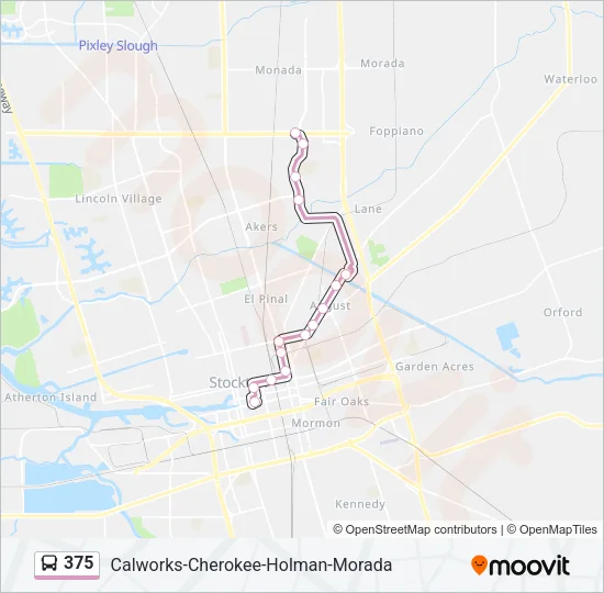 375 Bus Line Map