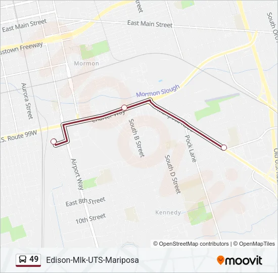49 Bus Line Map