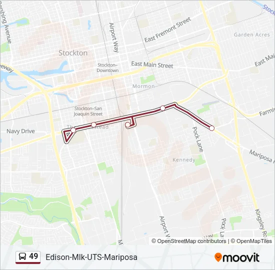 49 Bus Line Map