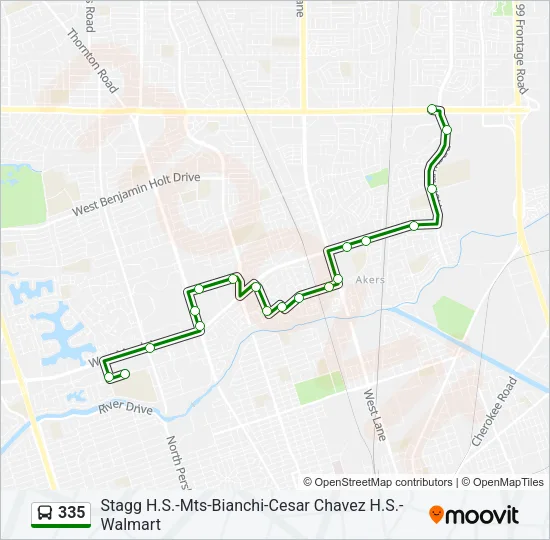 335 Bus Line Map