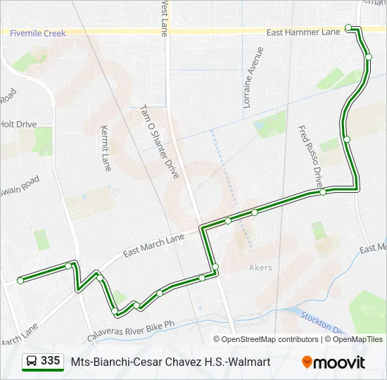 335 Bus Line Map