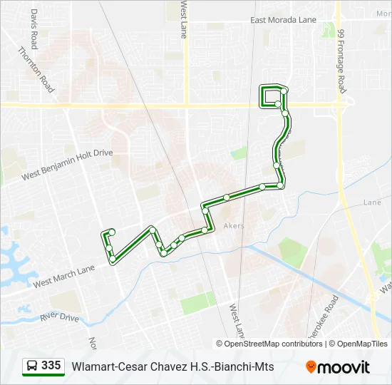 335 Bus Line Map