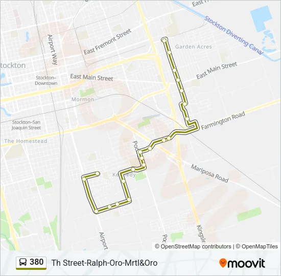 380 Bus Line Map