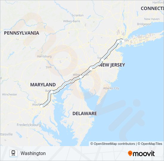 CAROLINIAN Train Line Map