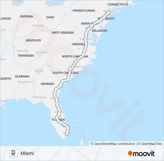 SILVER METEOR Train Line Map