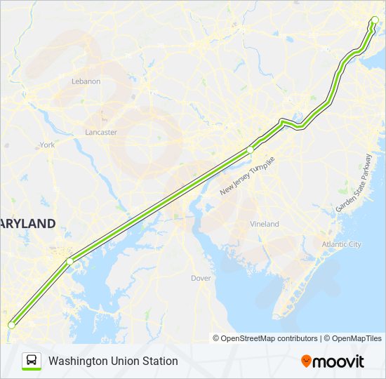 Mapa de FLIXBUS 2601 de autobús