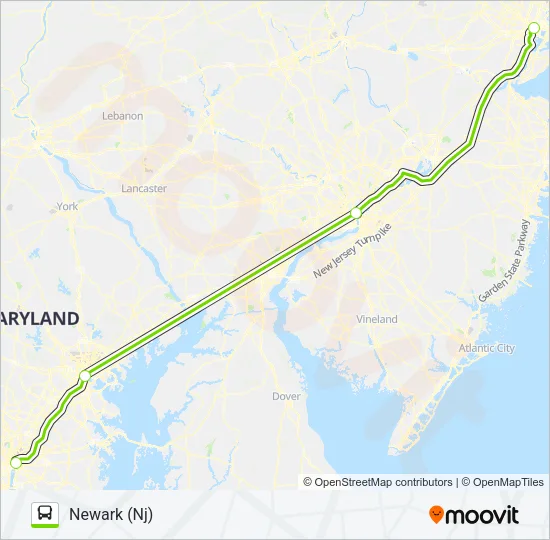 FLIXBUS 2601 Bus Line Map