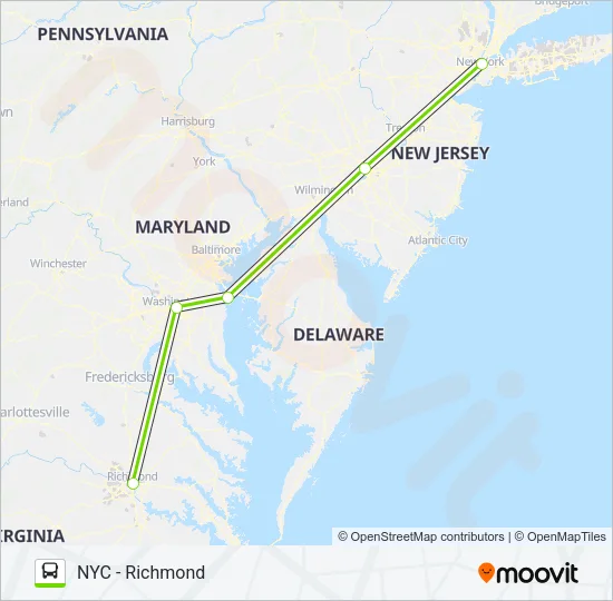 FLIXBUS 2605 Bus Line Map