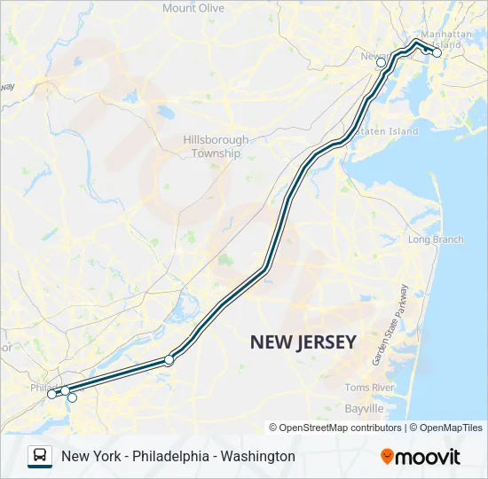 GREYHOUND US0305 Bus Line Map