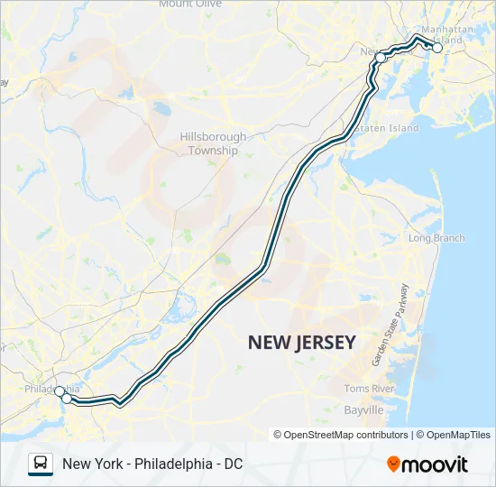GREYHOUND US0305 Bus Line Map