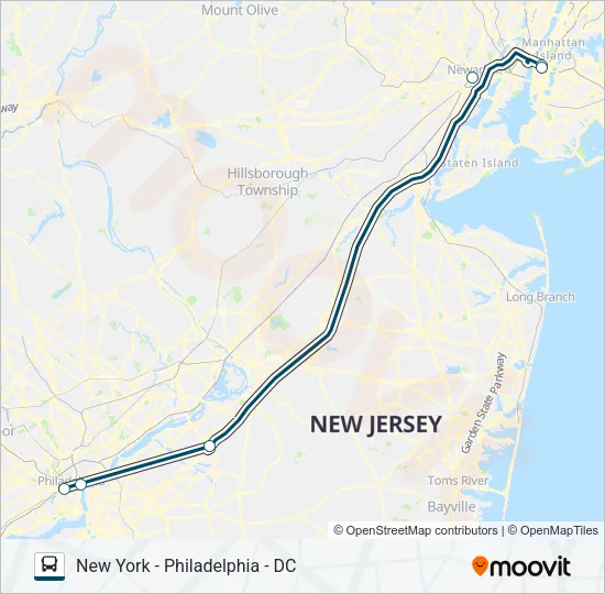 GREYHOUND US0305 Bus Line Map