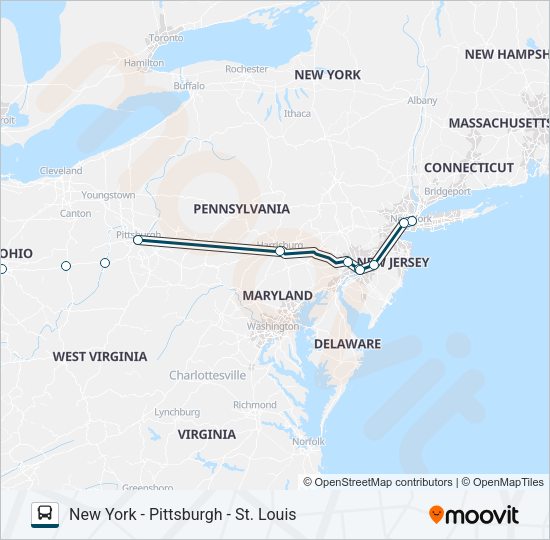 GREYHOUND US0421 Bus Line Map