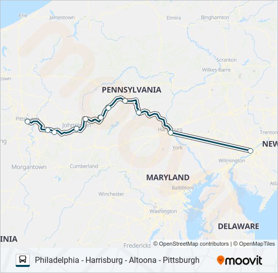 Mapa de GREYHOUND US0400S de autobús