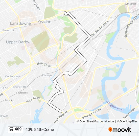 409 Bus Line Map