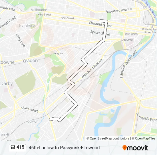 415 Bus Line Map