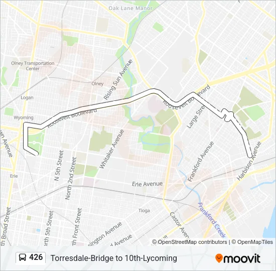 426 Bus Line Map