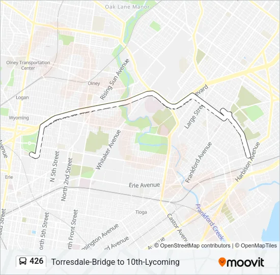 426 Bus Line Map