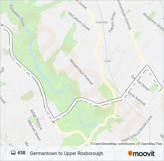 438 Bus Line Map