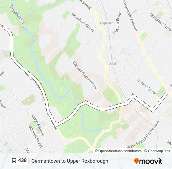 438 Bus Line Map