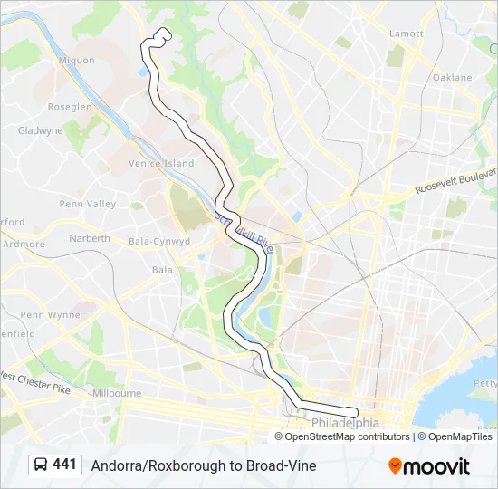 441 Bus Line Map