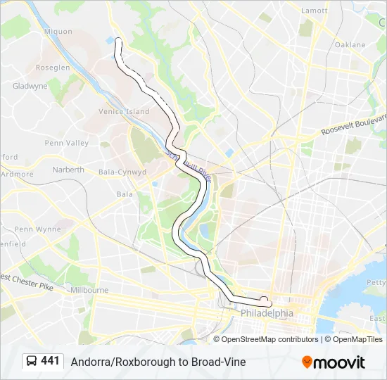 441 Bus Line Map