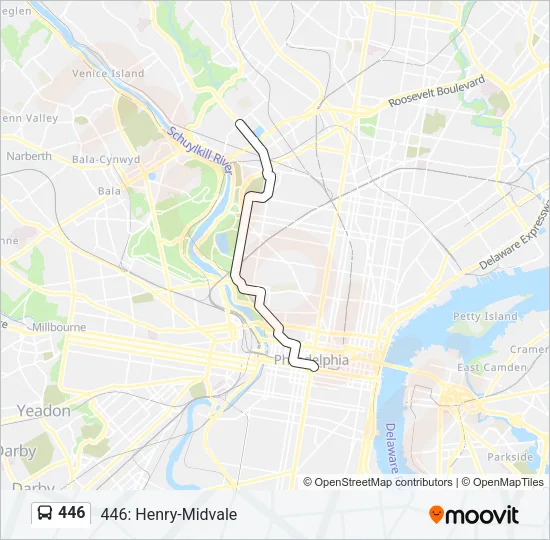 446 Bus Line Map