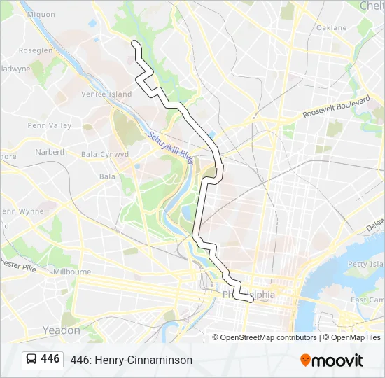 446 Bus Line Map