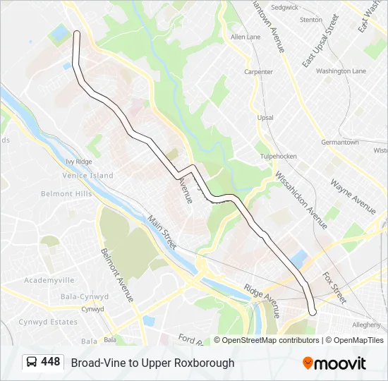 448 Bus Line Map