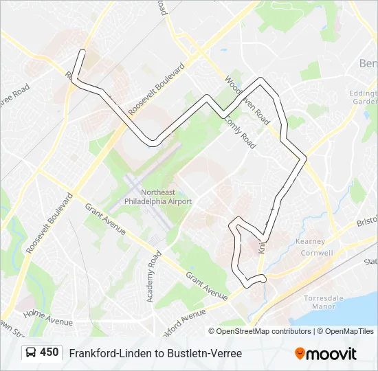 450 Bus Line Map