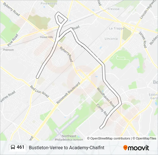 461 Bus Line Map