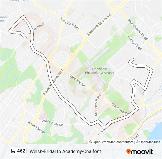 462 Bus Line Map