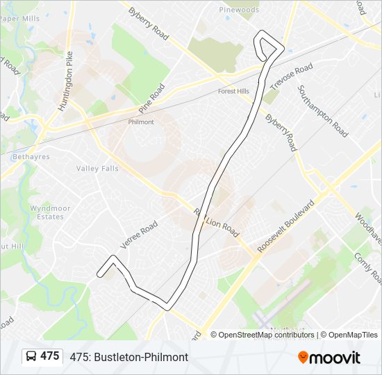 475 Bus Line Map