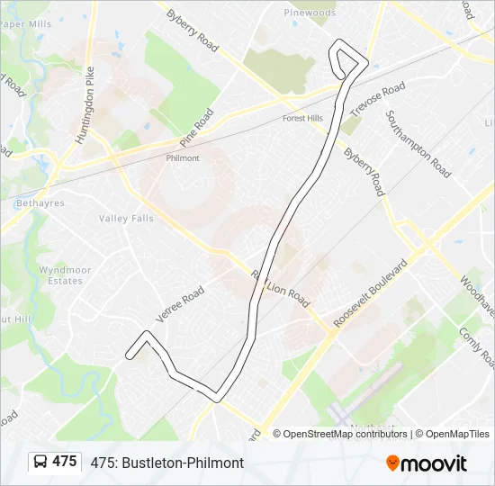 475 Bus Line Map