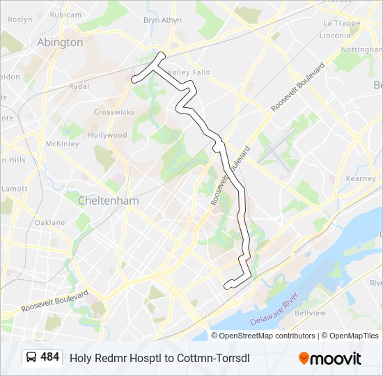 484 Route: Schedules, Stops & Maps - 484: Holy Redeemer Hosptial (updated)