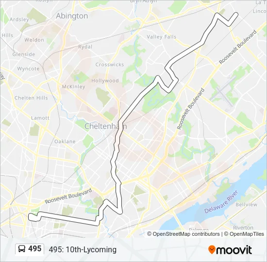 495 Bus Line Map