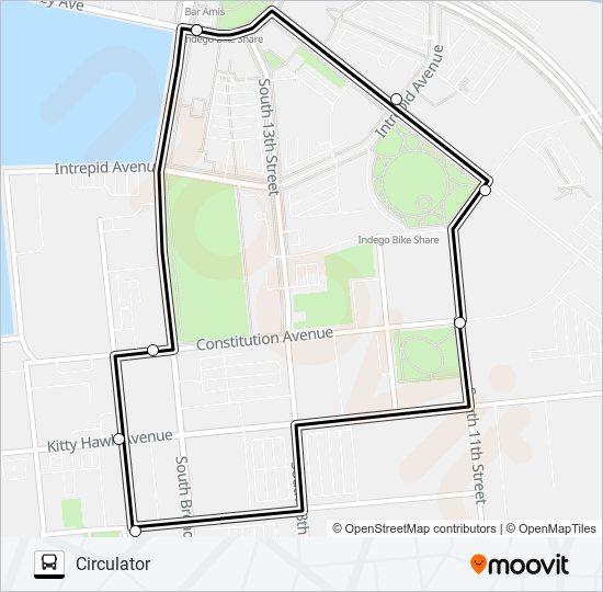 AV SHUTTLE 1.1 Bus Line Map