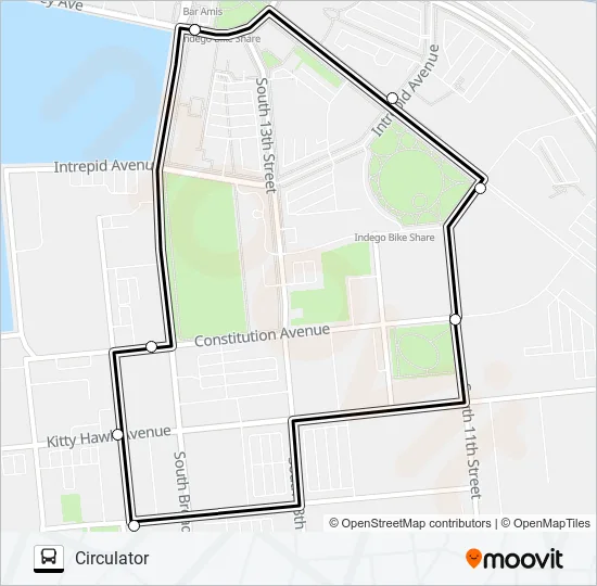 AV SHUTTLE 1.1 Bus Line Map