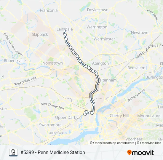 LAN Train Line Map