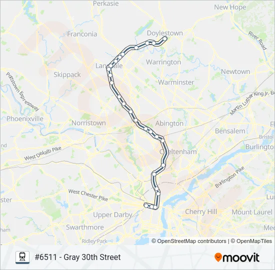 LAN Train Line Map