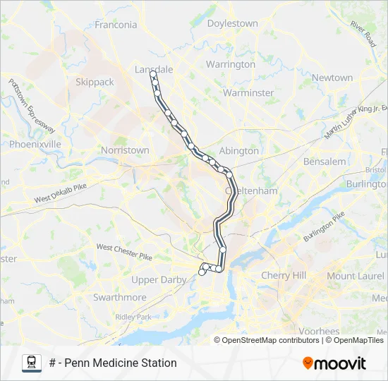 LAN Train Line Map