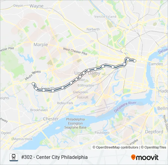 MED Train Line Map