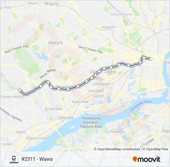 MED Train Line Map