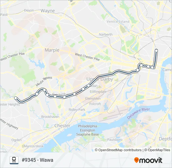 MED Train Line Map