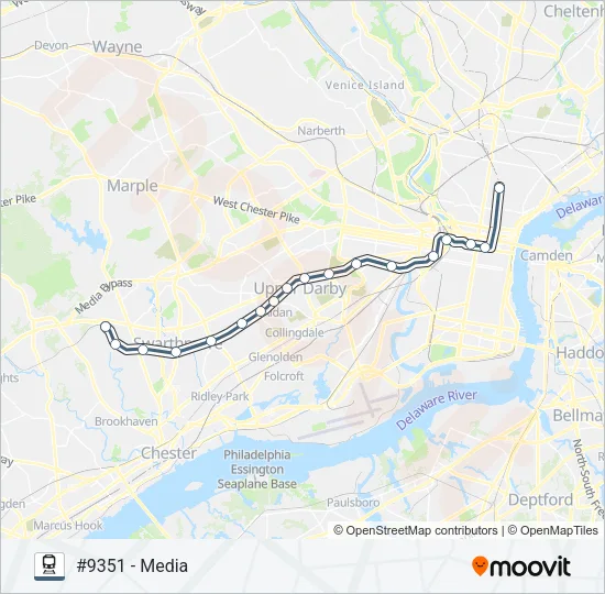 MED Train Line Map