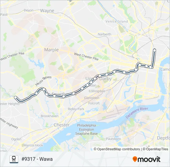 MED Train Line Map
