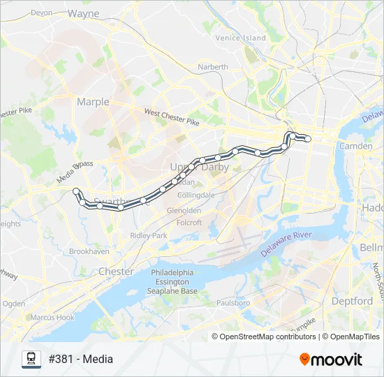 MED Train Line Map