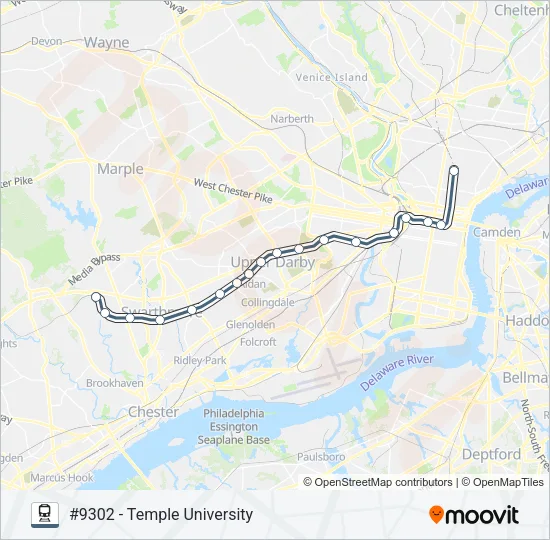 MED Train Line Map