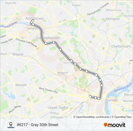 NOR Train Line Map