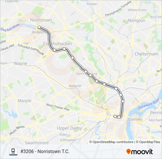 NOR Train Line Map