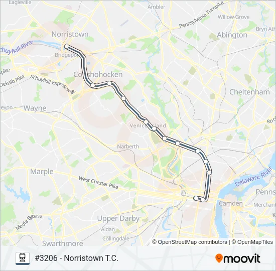 NOR Train Line Map